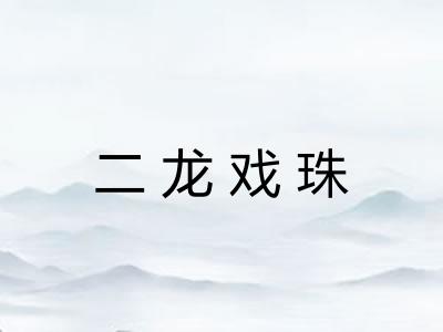 二龙戏珠 二龙戏珠