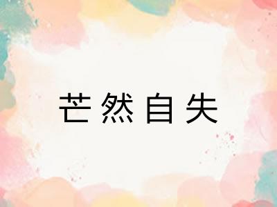 芒然自失 芒然自失