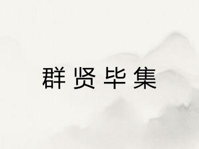 群贤毕集 群贤毕集