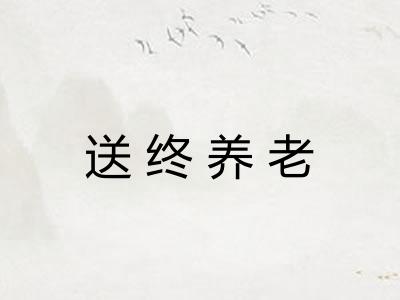 送终养老 送终养老