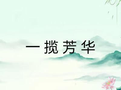 一揽芳华 一揽芳华