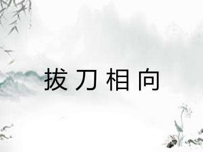 拔刀相向