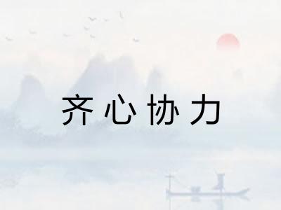 齐心协力 齐心协力