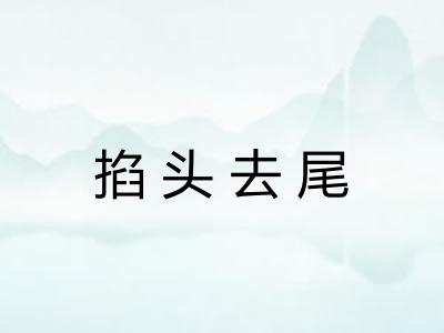 掐头去尾 掐头去尾