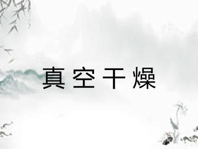 真空干燥 真空干燥