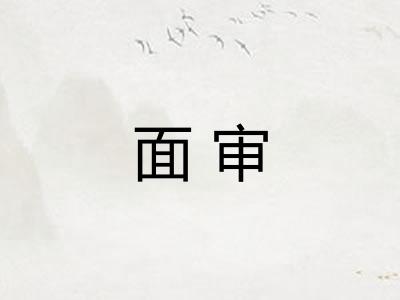 面审