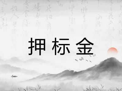 押标金 押标金