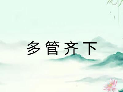 多管齐下 多管齐下