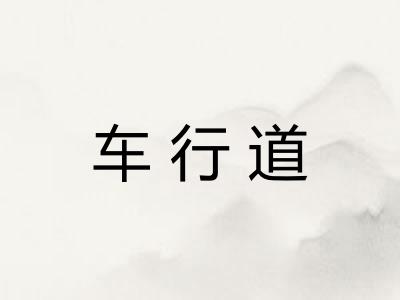 车行道 车行道