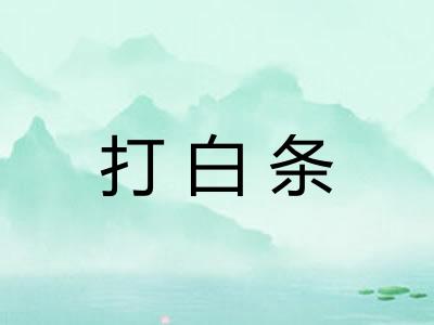 打白条