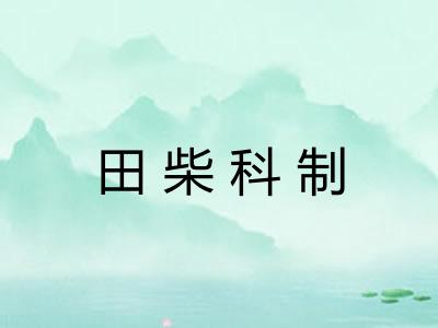 田柴科制 田柴科制