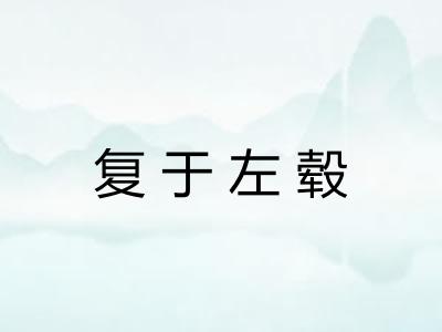 复于左毂