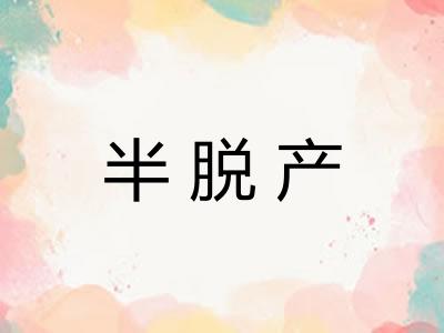 半脱产 半脱产