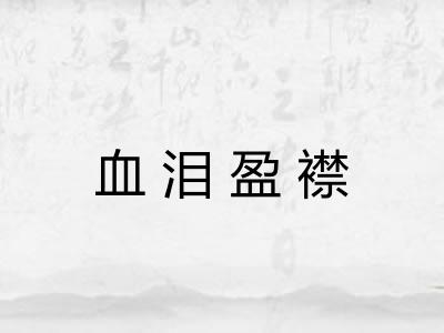 血泪盈襟 血泪盈襟