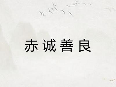 赤诚善良 赤诚善良