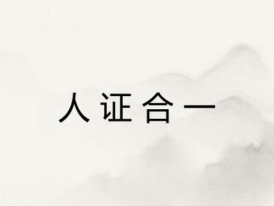 人证合一