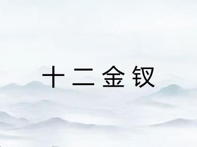 十二金钗 十二金钗