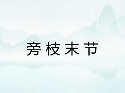 旁枝末节 旁枝末节