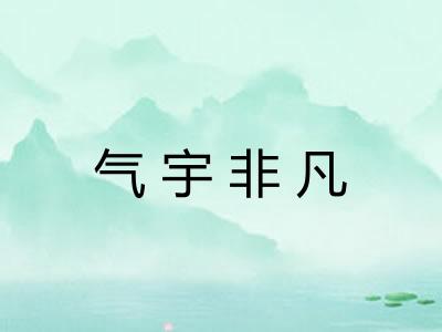 气宇非凡 气宇非凡