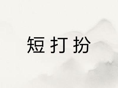短打扮 短打扮