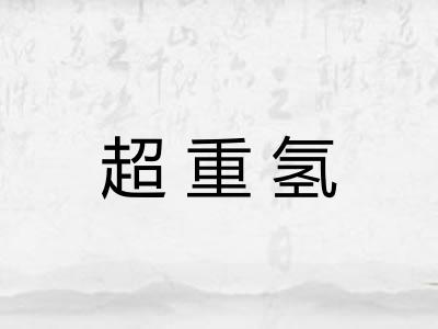 超重氢 超重氢