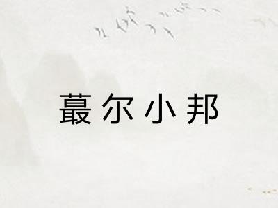蕞尔小邦 蕞尔小邦