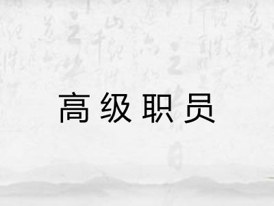 高级职员 高级职员
