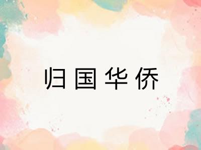 归国华侨 归国华侨