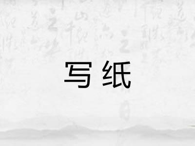 写纸