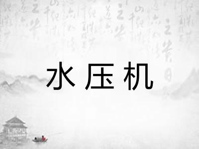 水压机 水压机