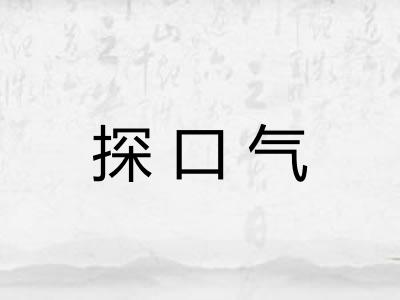 探口气 探口气