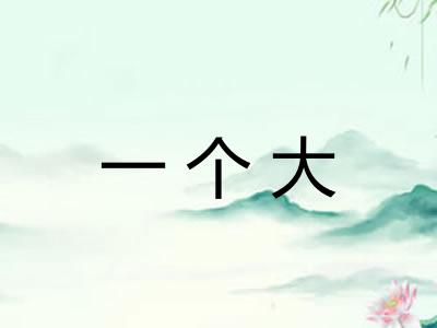 一个大