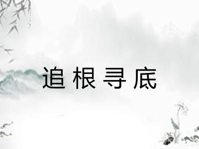 追根寻底 追根寻底