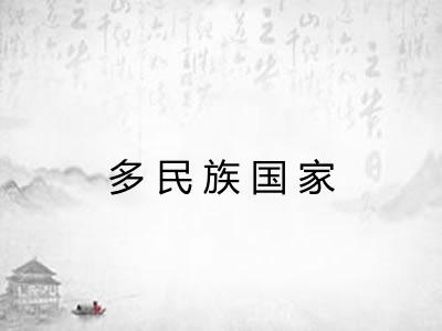 多民族国家 多民族国家