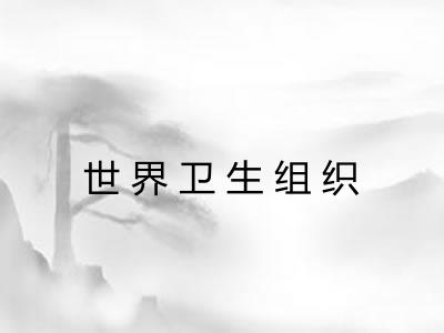 世界卫生组织 世界卫生组织