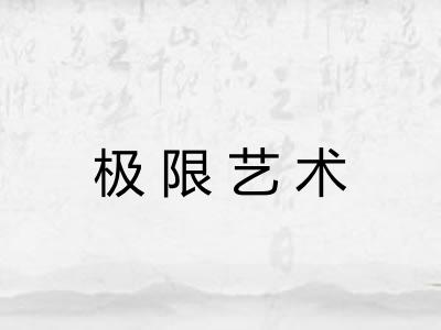 极限艺术 极限艺术