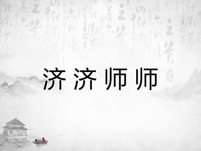 济济师师