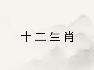 十二生肖 十二生肖