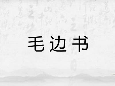 毛边书 毛边书