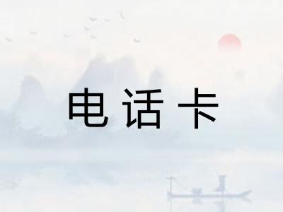 电话卡 电话卡