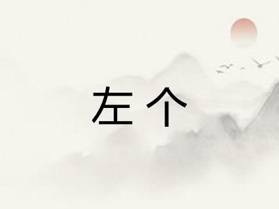 左个 左个