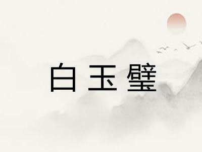 白玉璧 白玉璧