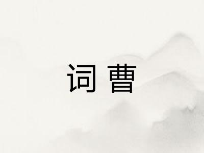 词曹