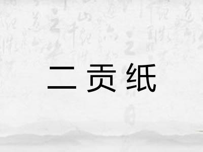 二贡纸 二贡纸
