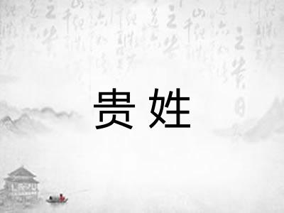 贵姓 贵姓