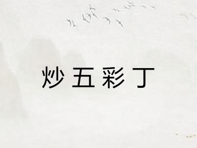 炒五彩丁 炒五彩丁