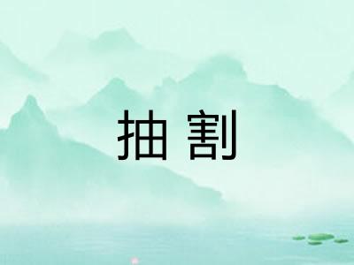 抽割 抽割