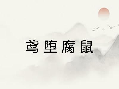 鸢堕腐鼠 鸢堕腐鼠