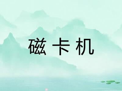 磁卡机 磁卡机