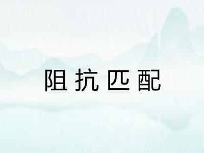 阻抗匹配 阻抗匹配